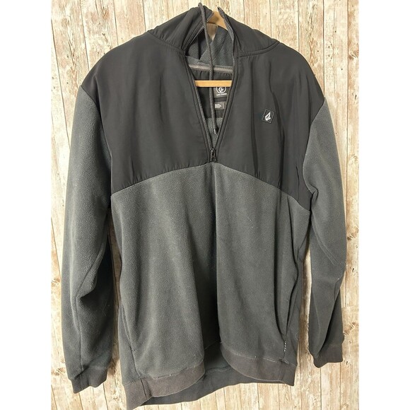 Vintage Y2K Volcom Hoodie Mens XL Faded Surf Skate Heavy 1/4 Zip Sweatshirt - Picture 6 of 6